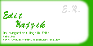 edit majzik business card